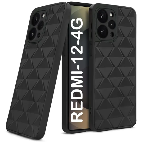 TRUEUPGRADE_Diamond_Cut-Out_Back_Case_Cover_for_Mi_Redmi_12_4G