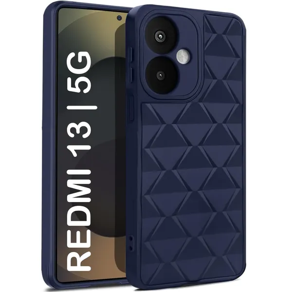 TRUEUPGRADE_Diamond_Cut-Out_Back_Case_Cover_for_Mi_Redmi_13_5G_|_Poco_M6_Plus_5G_|_Stylish_&_Protective_Case_|_Silicone_Stylish_Back_Case_for_Mi_Redmi_13_5G_|_Poco_M6_Plus_5G_-_Blue