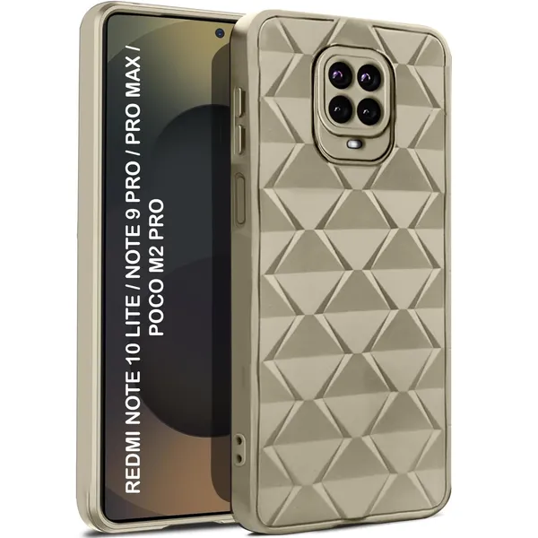 TRUEUPGRADE_Diamond_Cut-Out_Back_Case_Cover_for_Redmi_Note_10_Lite/Note_9_Pro/Note_9_Pro_Max/Poco_M2_|_Stylish_&_Protective_Case_|_Silicone_Stylish_Back_Case_for_Redmi_Note_10_Lite_-_Cream
