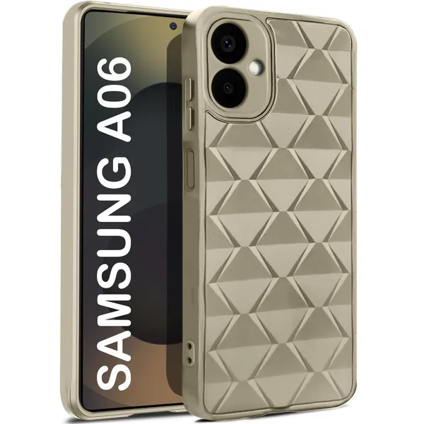 TRUEUPGRADE_Diamond_Cut-Out_Back_Case_Cover_for_Samsung_Galaxy_A06_(4G)_|_Stylish_&_Protective_Case_|_Silicone_Stylish_Back_Case_for_Samsung_Galaxy_A06_(4G)_-_Cream