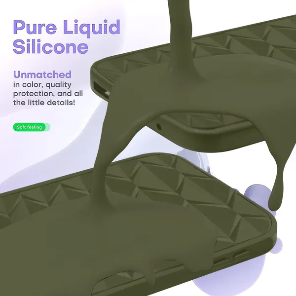 TRUEUPGRADE_Diamond_Cut-Out_Back_Case_Cover_for_Samsung_Galaxy_M55_/_M55s_/_F55_5G_|_Stylish_&_Protective_Case_|_Silicone_Stylish_Back_Case_for_Samsung_Galaxy_M55_/_M55s_/_F55_5G_-_Military_Green