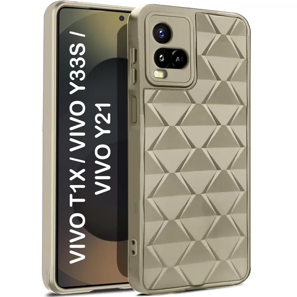TRUEUPGRADE_Diamond_Cut-Out_Back_Case_Cover_for_Vivo_Y33s_/_Vivo_Y21_2021_|_Stylish_&_Protective_Case_|_Silicone_Stylish_Back_Case_for_Vivo_Y33s_/_Vivo_Y21_2021_-_Cream