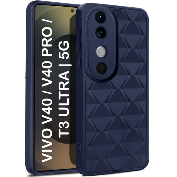 TRUEUPGRADE_Diamond_Cut-Out_Back_Case_Cover_for_Vivo_V40_/_V40_Pro_/_T3_Ultra_5G_|_Stylish_&_Protective_Case_|_Silicone_Stylish_Back_Case_for_Vivo_V40_/_V40_Pro_/_T3_Ultra_5G_-_Blue