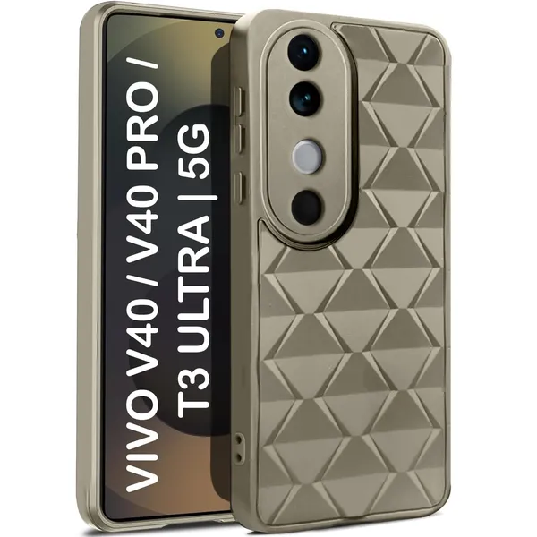 TRUEUPGRADE_Diamond_Cut-Out_Back_Case_Cover_for_Vivo_V40_/_V40_Pro_/_T3_Ultra_5G_|_Stylish_&_Protective_Case_|_Silicone_Stylish_Back_Case_for_Vivo_V40_/_V40_Pro_/_T3_Ultra_5G_-_Cream