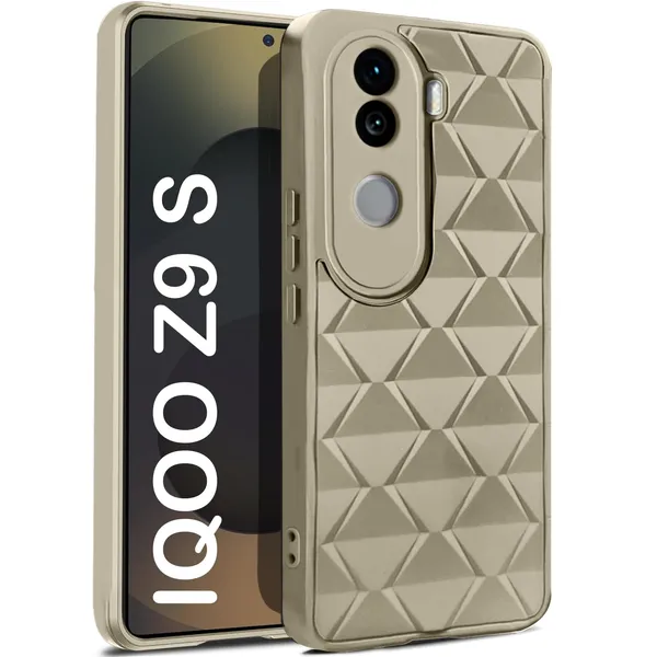 TRUEUPGRADE_Diamond_Cut-Out_Back_Case_Cover_for_Vivo_V40e_/_iQOO_Z9s_5G_|_Stylish_&_Protective_Case_|_Silicone_Stylish_Back_Case_for_Vivo_V40e_/_iQOO_Z9s_5G_-_Cream