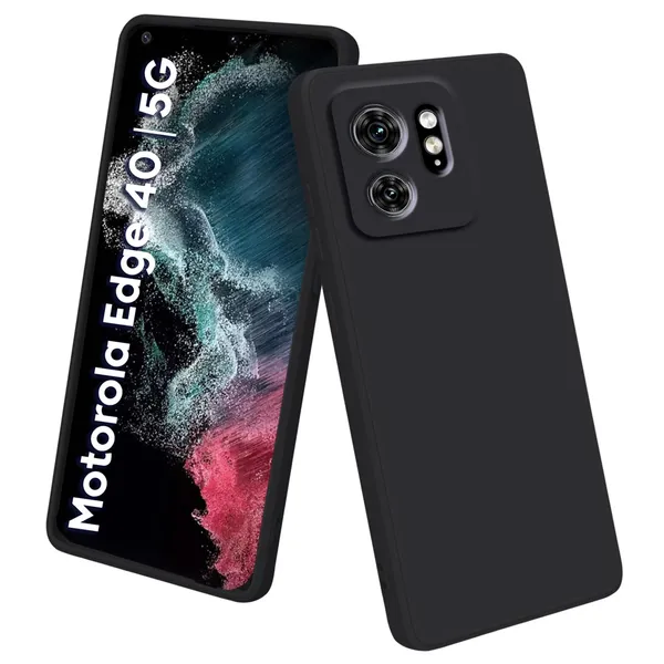 TRUEUPGRADE_Compatible_with_Motorola_Moto_Edge_40_5G_Cover,_Liquid_Silicone_Cover,_Full_Body_Protective_Cover,_Shockproof,_Slim_Phone_Cover,_Anti-Scratch_Soft_Microfiber_Lining_-_Black
