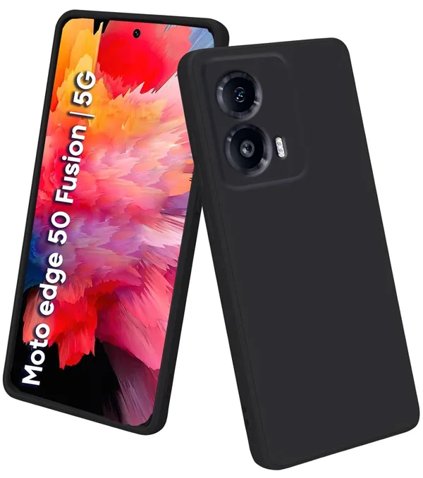 TRUEUPGRADE_Compatible_with_Motorola_Edge_50_Fusion_5G_Back_Cover_Case,_Liquid_Silicone_Cover,_Full_Body_Protective_Cover,_Shockproof,_Slim_Phone_Cover,_Anti-Scratch_Soft_Microfiber_Lining_-_Black