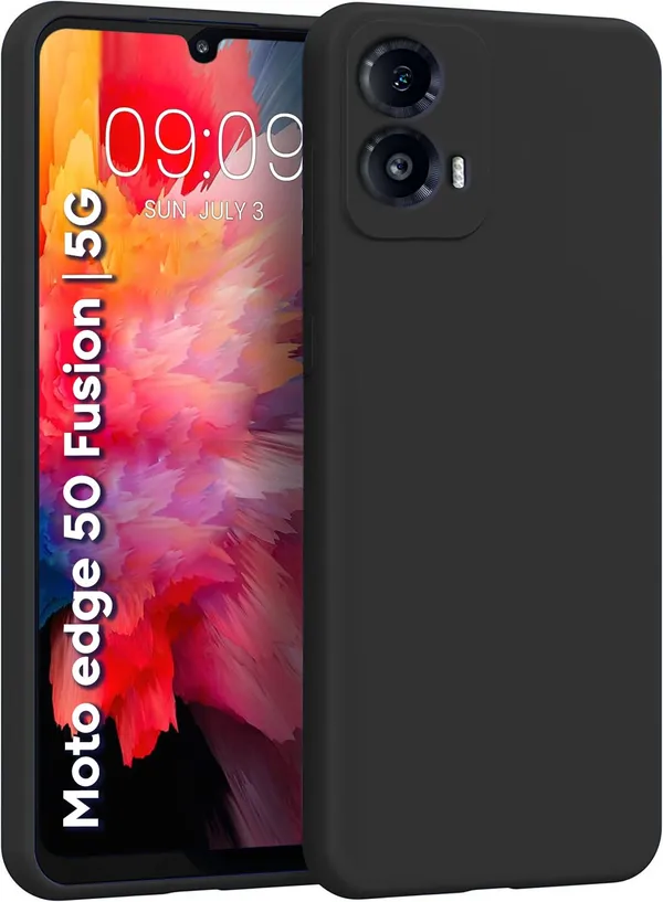 TRUEUPGRADE_Compatible_with_Motorola_Edge_50_Fusion_5G_Back_Cover_Case,_Liquid_Silicone_Cover,_Full_Body_Protective_Cover,_Shockproof,_Slim_Phone_Cover,_Anti-Scratch_Soft_Microfiber_Lining_-_Black