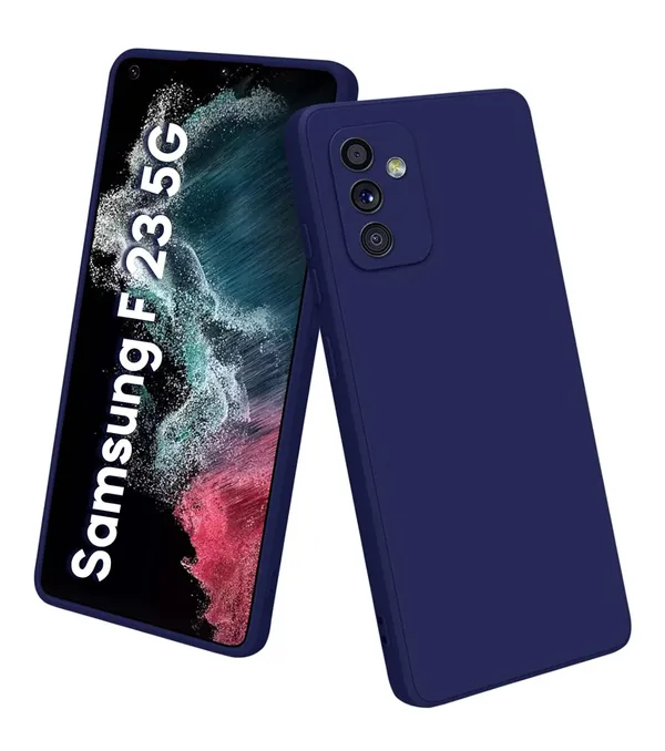 Samsung_F23_5G_Blue_Silicone_Protective_Back_Case_Cover
