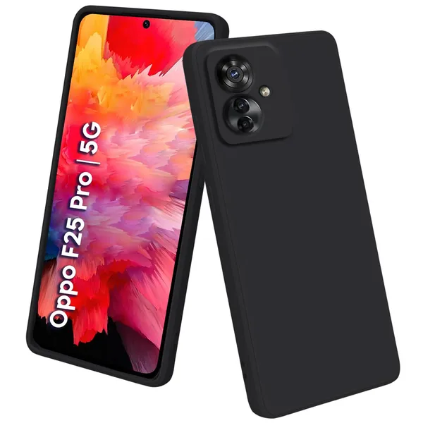 Oppo_F25_Pro_5G_Black_Silicone_Protective_Back_Case_Cover