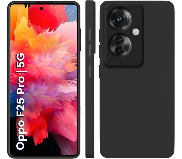 Oppo_F25_Pro_5G_Black_Silicone_Protective_Back_Case_Cover