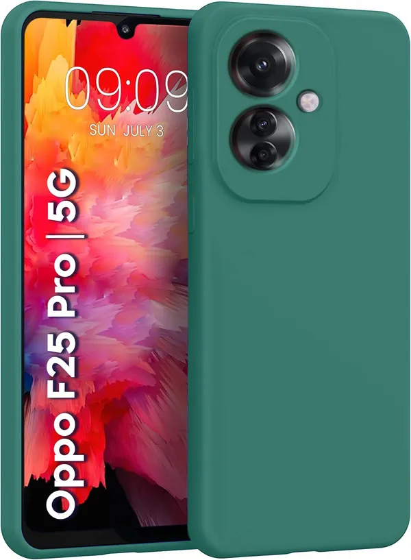 Oppo_F25_Pro_5G_Green_Silicone_Protective_Back_Case_Cover
