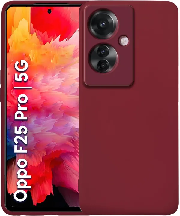 Oppo_F25_Pro_5G_Wine_Silicone_Protective_Back_Case_Cover