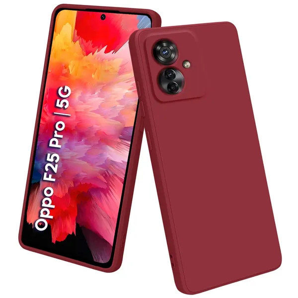 Oppo_F25_Pro_5G_Wine_Silicone_Protective_Back_Case_Cover