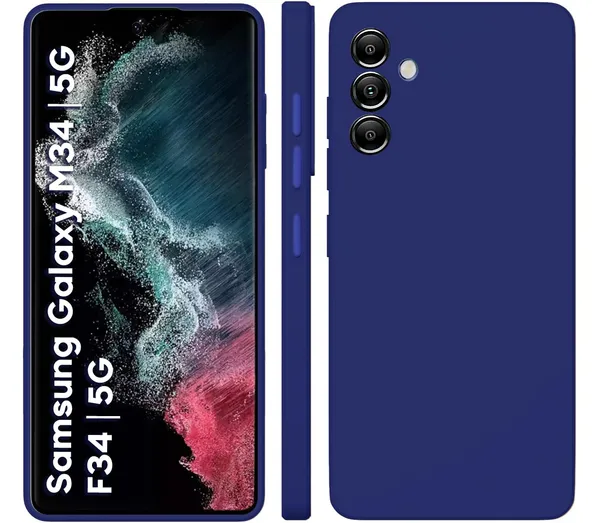 TRUEUPGRADE_Liquid_Silicone_Designed_Back_Case_Cover_for_Samsung_Galaxy_M34_5G_/_F34_5G_|_Microfiber_Inside_|_Bumper_Back_Cover_Case_for_Samsung_Galaxy_M34_5G_/_F34_5G_-_Blue