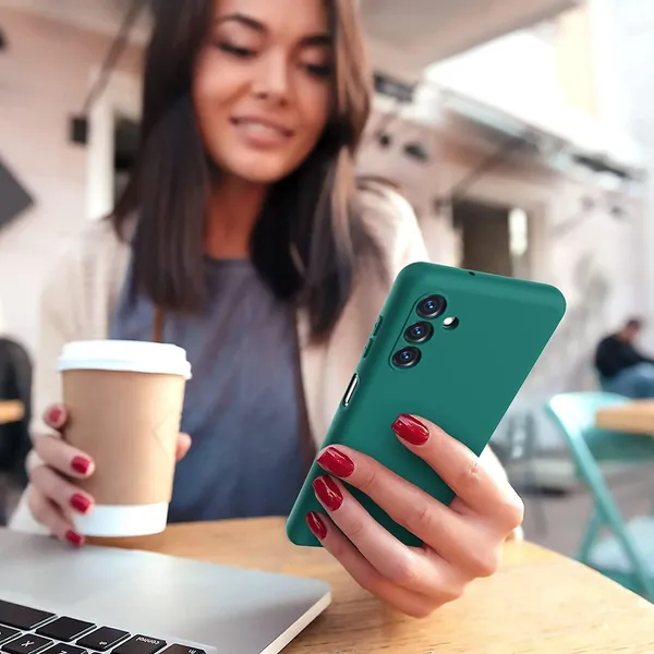 TRUEUPGRADE_Liquid_Silicone_Designed_Back_Case_Cover_for_Samsung_Galaxy_M34_5G_/_F34_5G_|_Microfiber_Inside_|_Bumper_Back_Cover_Case_for_Samsung_Galaxy_M34_5G_/_F34_5G_-_Green