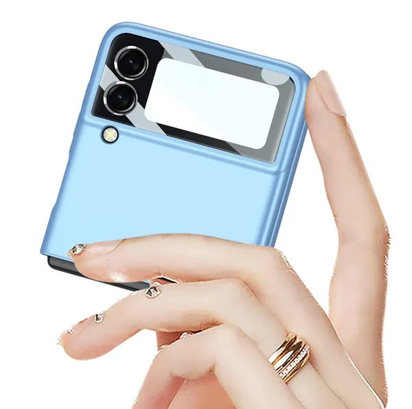 Samsung_Galaxy_Z_Flip_4_5G_Cyan_Silicone_Protective_Back_Case_Cover