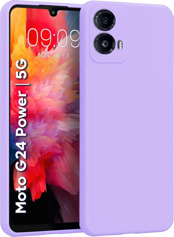 TRUEUPGRADE_Compatible_with_Motorola_Moto_G24_Power_Back_Cover_Case,_Liquid_Silicone_Cover,_Full_Body_Protective_Cover,_Shockproof,_Slim_Phone_Cover,_Anti-Scratch_Soft_Microfiber_Lining_-_Purple