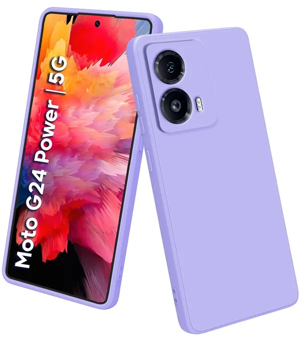 TRUEUPGRADE_Compatible_with_Motorola_Moto_G24_Power_Back_Cover_Case,_Liquid_Silicone_Cover,_Full_Body_Protective_Cover,_Shockproof,_Slim_Phone_Cover,_Anti-Scratch_Soft_Microfiber_Lining_-_Purple