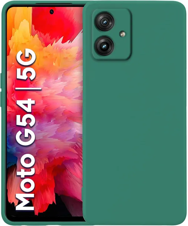 TRUEUPGRADE_Compatible_with_Motorola_Moto_G54_5G_/_G64_5G_Back_Cover_Case,_Liquid_Silicone_Cover,_Full_Body_Protective_Cover,_Shockproof,_Slim_Phone_Cover,_Anti-Scratch_Soft_Microfiber_Lining_-_Green