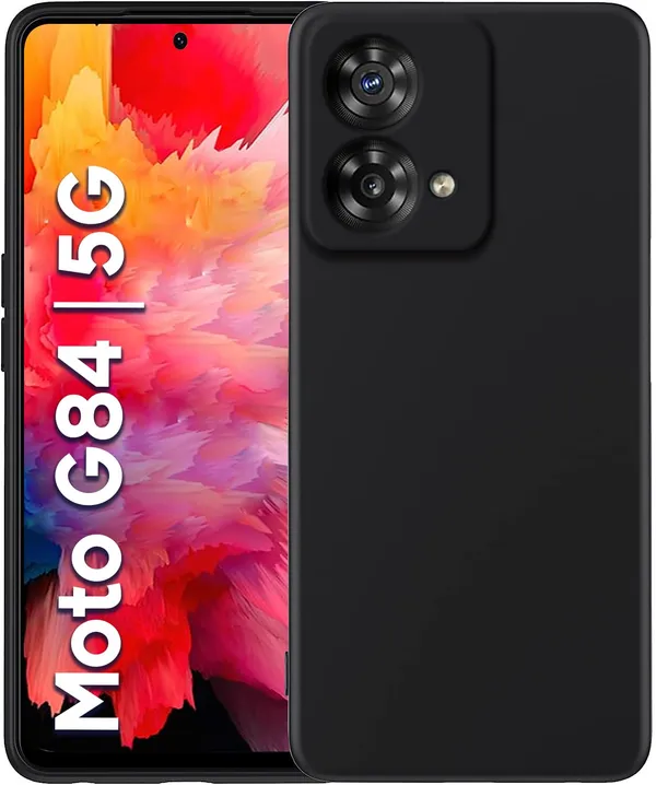 TRUEUPGRADE_Compatible_with_Motorola_Moto_G84_5G_Back_Cover_Case,_Liquid_Silicone_Cover,_Full_Body_Protective_Cover,_Shockproof,_Slim_Phone_Cover,_Anti-Scratch_Soft_Microfiber_Lining_-_Black