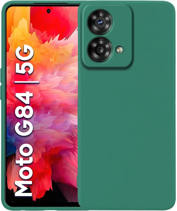 TRUEUPGRADE_Compatible_with_Motorola_Moto_G84_5G_Back_Cover_Case,_Liquid_Silicone_Cover,_Full_Body_Protective_Cover,_Shockproof,_Slim_Phone_Cover,_Anti-Scratch_Soft_Microfiber_Lining_-_Green