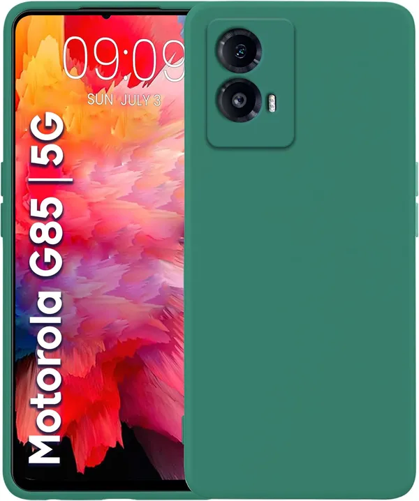 TRUEUPGRADE_Compatible_with_Motorola_Moto_G85_5G_Back_Cover_Case,_Liquid_Silicone_Cover,_Full_Body_Protective_Cover,_Shockproof,_Slim_Phone_Cover,_Anti-Scratch_Soft_Microfiber_Lining_-_Green