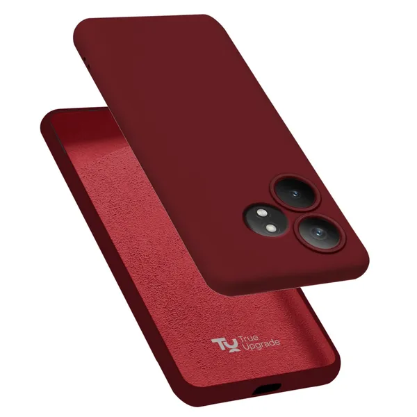 TRUEUPGRADE_Liquid_Silicone_Designed_Back_Case_Cover_for_Realme_GT_6_|_GT_6T_5G_|_Microfiber_Inside,_Full_Protection_|_Bumper_Back_Cover_Case_for_Realme_GT_6_|_GT_6T_5G_-_Wine