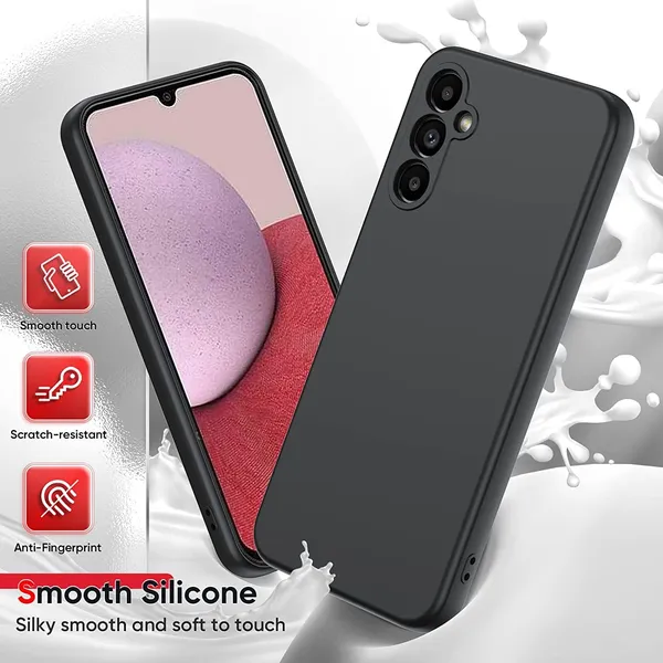 TRUEUPGRADE_Compatible_with_Samsung_Galaxy_S23_FE_5G_Back_Cover_Case,_Liquid_Silicone_Cover,_Full_Body_Protective_Cover,_Shockproof,_Slim_Phone_Cover,_Anti-Scratch_Soft_Microfiber_Lining_-_Black