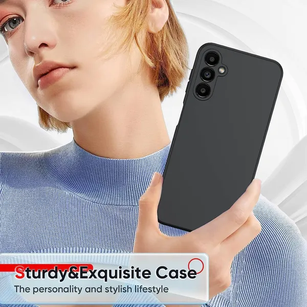 TRUEUPGRADE_Compatible_with_Samsung_Galaxy_S23_FE_5G_Back_Cover_Case,_Liquid_Silicone_Cover,_Full_Body_Protective_Cover,_Shockproof,_Slim_Phone_Cover,_Anti-Scratch_Soft_Microfiber_Lining_-_Black