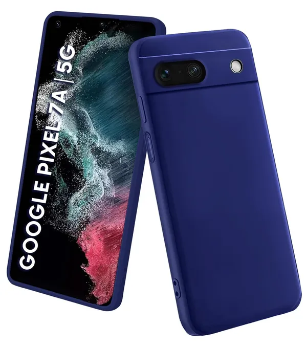 Google_Pixel_7A_Blue_Silicone_Protective_Back_Case_Cover