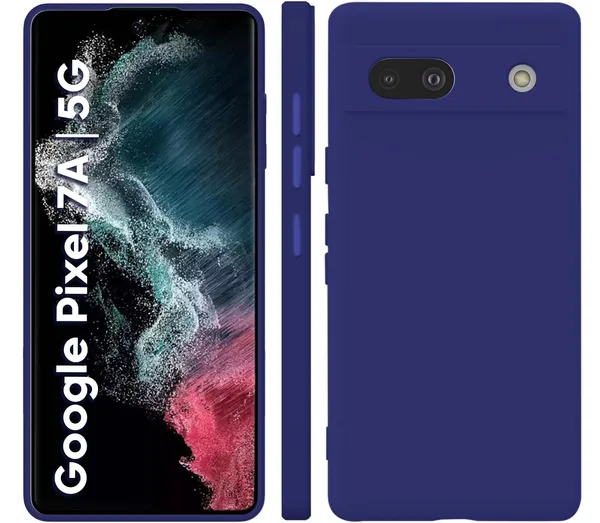 Google_Pixel_7A_Blue_Silicone_Protective_Back_Case_Cover