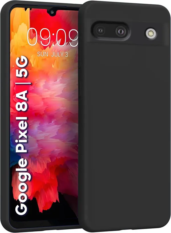 Google_Pixel_8A_5G_Black_Silicone_Protective_Back_Case_Cover