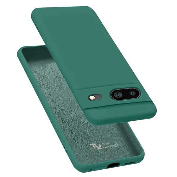 TRUEUPGRADE_Liquid_Silicone_Designed_Back_Case_Cover_for_Google_Pixel_8_|_Microfiber_Inside_|_Bumper_Back_Cover_Case_for_Google_Pixel_8_-_Green