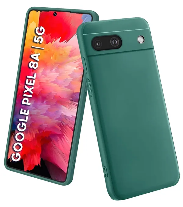 Google_Pixel_8A_Green_Silicone_Protective_Back_Case_Cover