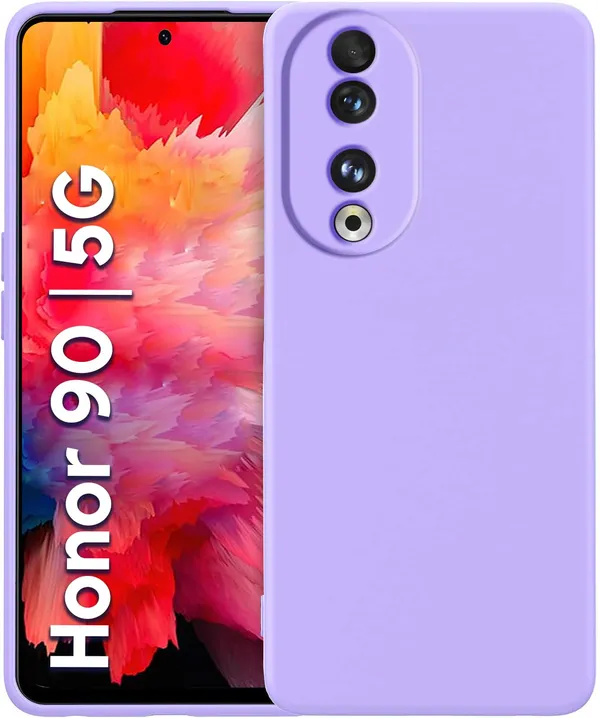 TRUEUPGRADE_Compatible_with_Honor_90_5G_Back_Cover_Case,_Liquid_Silicone_Cover,_Full_Body_Protective_Cover,_Shockproof,_Slim_Phone_Cover,_Anti-Scratch_Soft_Microfiber_Lining_-_Purple
