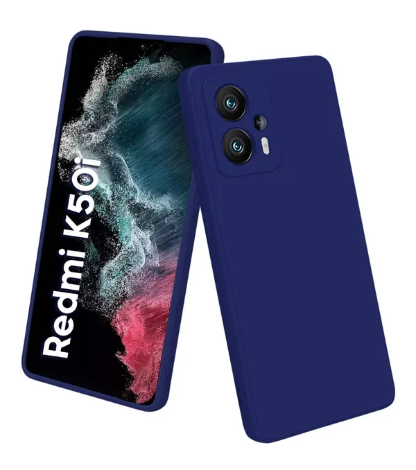 TRUEUPGRADE_Liquid_Silicone_Redmi_K50i_5G_Case_Cover_|_Microfiber_Inside_|_360_Degree_Protection_Back_Case_Cover_for_Redmi_K50i_5G_(Blue)