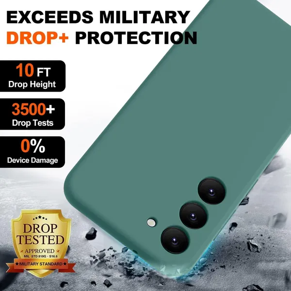 TRUEUPGRADE_Compatible_with_Samsung_Galaxy_M14_5G_Case,_Liquid_Silicone_Case,_Full_Body_Protective_Cover,_Shockproof,_Slim_Phone_Case,_Anti-Scratch_Soft_Microfiber_Lining_-_Green