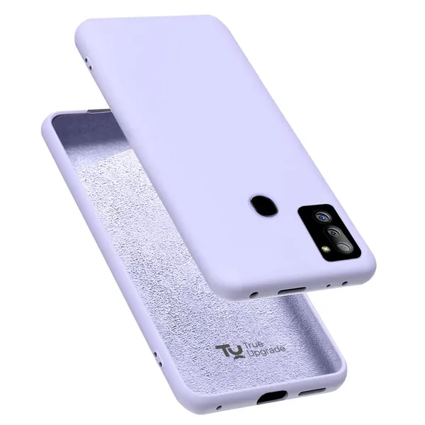 TRUEUPGRADE_Liquid_Silicone_Back_Cover_Case_Compatible_for_Samsung_Galaxy_M21_2021_Edition_/_M21_/_M30s|_Microfiber_Inside_|_360_Degree_Protection_Back_Case_Cover_-_Purple