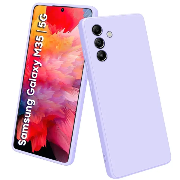 TRUEUPGRADE_Compatible_with_Samsung_Galaxy_M35_5G_Back_Cover_Case,_Liquid_Silicone_Cover,_Full_Body_Protective_Cover,_Shockproof,_Slim_Phone_Cover,_Anti-Scratch_Soft_Microfiber_Lining_-_Purple