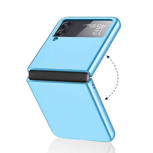 Samsung_Galaxy_Z_Flip_3_5G_2021_Matt_Blue_Plastic_Protective_Back_Case_Cover