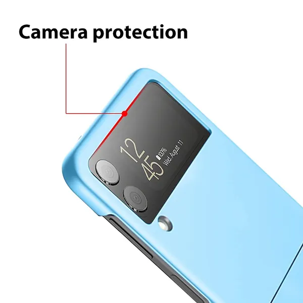 Samsung_Galaxy_Z_Flip_3_5G_2021_Matt_Blue_Plastic_Protective_Back_Case_Cover