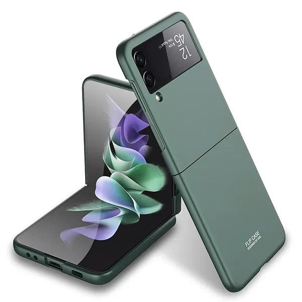 Samsung_Galaxy_Z_Flip_3_5G_2021_Matt_Green_Plastic_Protective_Back_Case_Cover