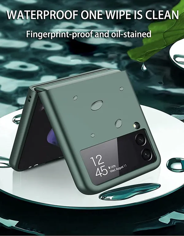 Samsung_Galaxy_Z_Flip_3_5G_2021_Matt_Green_Plastic_Protective_Back_Case_Cover
