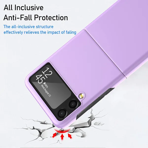 Samsung_Galaxy_Z_Flip_3_5G_2021_Matt_Purple_Silicone_Protective_Back_Case_Cover