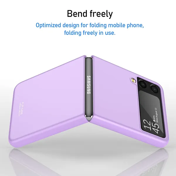 Samsung_Galaxy_Z_Flip_3_5G_2021_Matt_Purple_Silicone_Protective_Back_Case_Cover