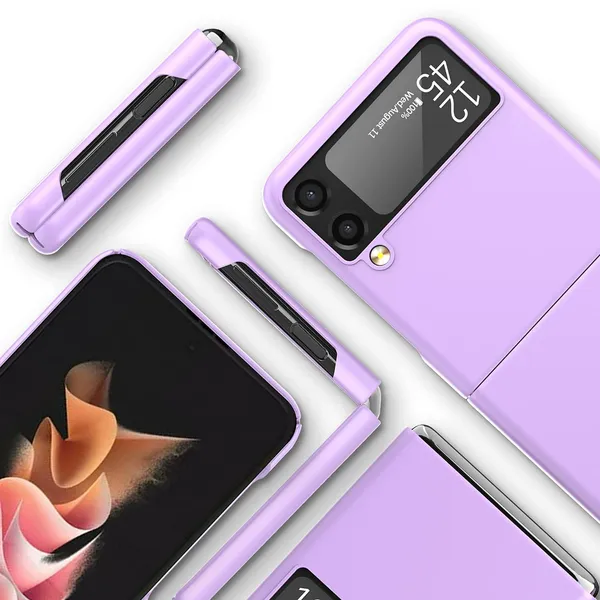 Samsung_Galaxy_Z_Flip_3_5G_2021_Matt_Purple_Silicone_Protective_Back_Case_Cover