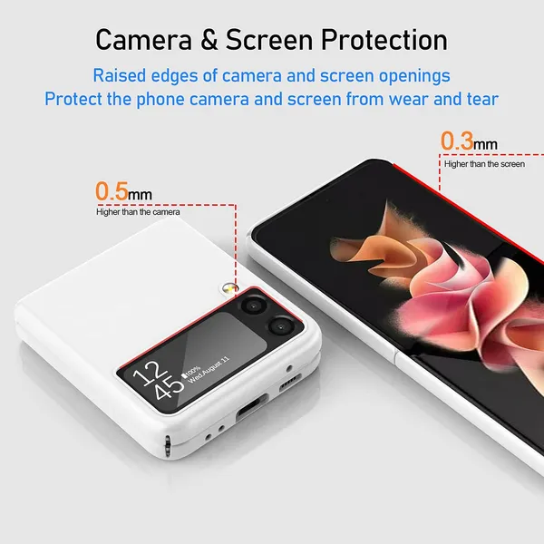 Samsung_Galaxy_Z_Flip_3_5G_2021_Matt_White_Plastic_Protective_Back_Case_Cover