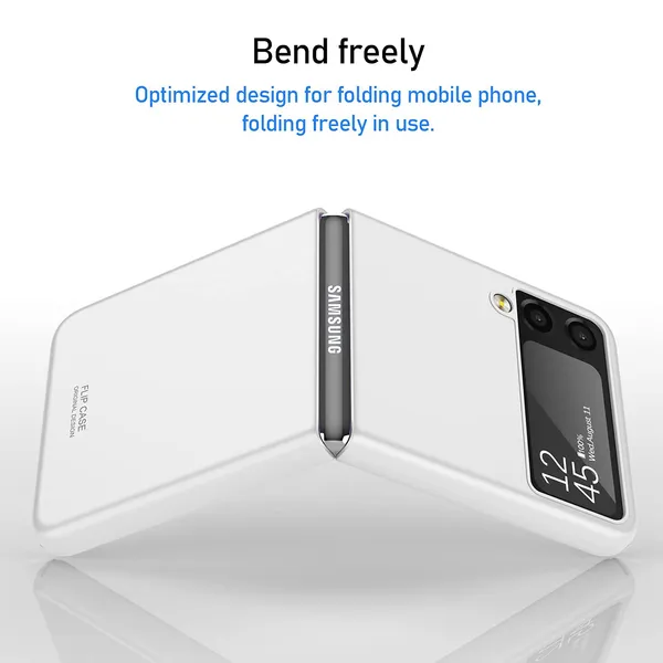 Samsung_Galaxy_Z_Flip_3_5G_2021_Matt_White_Plastic_Protective_Back_Case_Cover