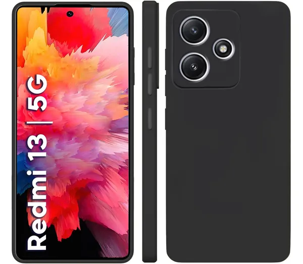 Mi_Redmi_13_5G_Black_Silicone_Protective_Back_Case_Cover